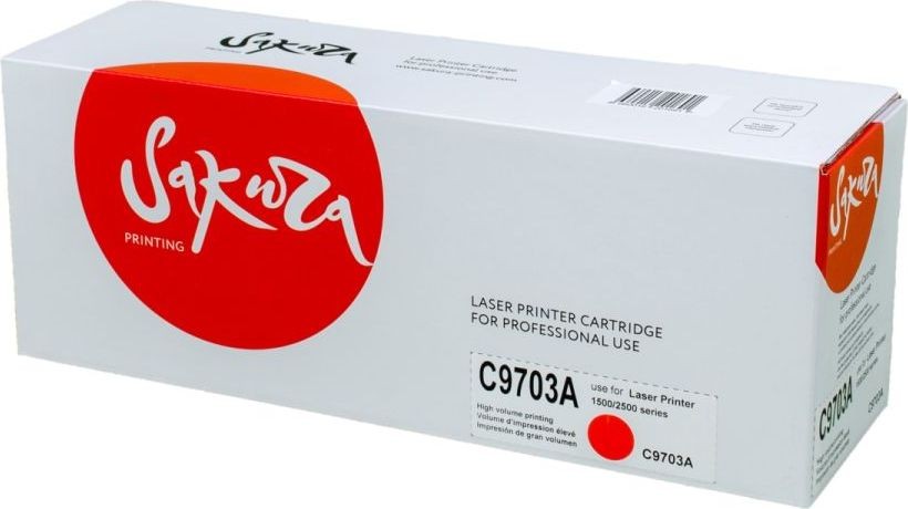 Картридж SAKURA C9703A для HP Color LaserJet 1500, 2500 series, пурпурный, 4000 к.