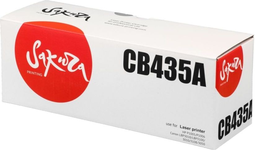 Картридж SAKURA CB435A для HP LJ P1005, P1006, черный, 2000 к.
