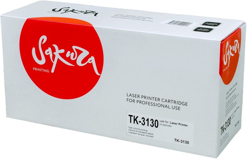 Картридж SAKURA TK3130 для Kyocera Mita FS-430, FS-4200, черный, 25000 к.
