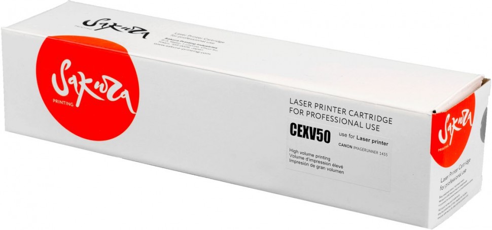 Картридж SAKURA CEXV50 для Canon IR1435, 1435i, 1435iF, черный, 17600 к.