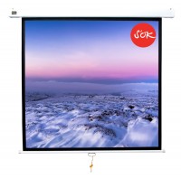 Экран Cinema S'OK SCPSW-127x127 71'' 1:1 настенно-потолочный, ручной, Matt White, белый корпус