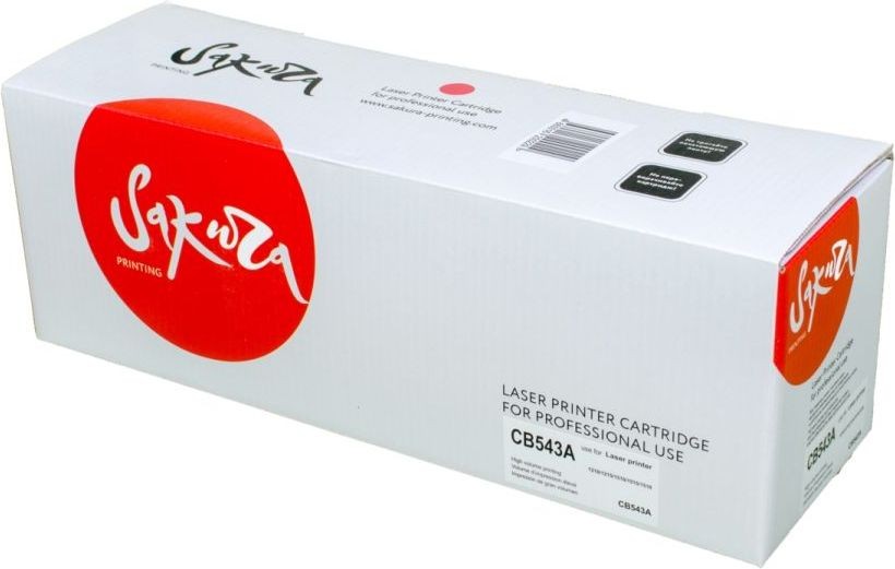 Картридж SAKURA CB543A  для HP Color LJ CM1312MFP, CP1215, CP1515, CP1518, пурпурный, 1500 к.