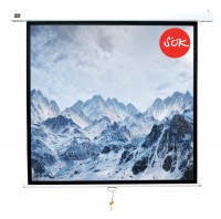 Экран Cinema S'OK SCPSW-158x158 88'' 1:1 настенно-потолочный, ручной, Matt White, белый корпус