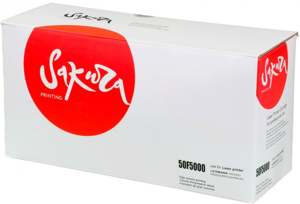 Картридж SAKURA 50F5000 для Lexmark MS310, 410, 510, 610, черный, 1500 к.