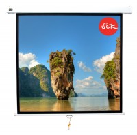 Экран Cinema S'OK SCPSW-183x183 102'' 1:1 настенно-потолочный, ручной, Matt White, белый корпус