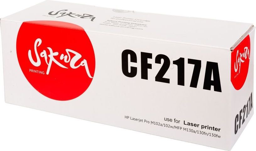 Картридж SAKURA CF217A для HP LJP M102, MFP M130, черный, 1600 к.