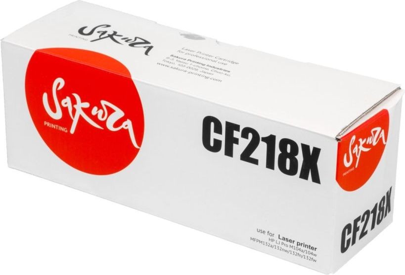 Картридж SAKURA CF218X для HP LJ Pro M132nw, M132fw, M132fn, M132a, M104w, M104a, черный, 5000 к.