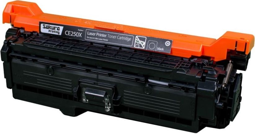 Картридж SAKURA CE250X для HP Color LaserJet CM3530MFP, CM3530fsMFP, CP3525, CP3525n, CP3525dn, CP3525x, черный, 10000 к.
