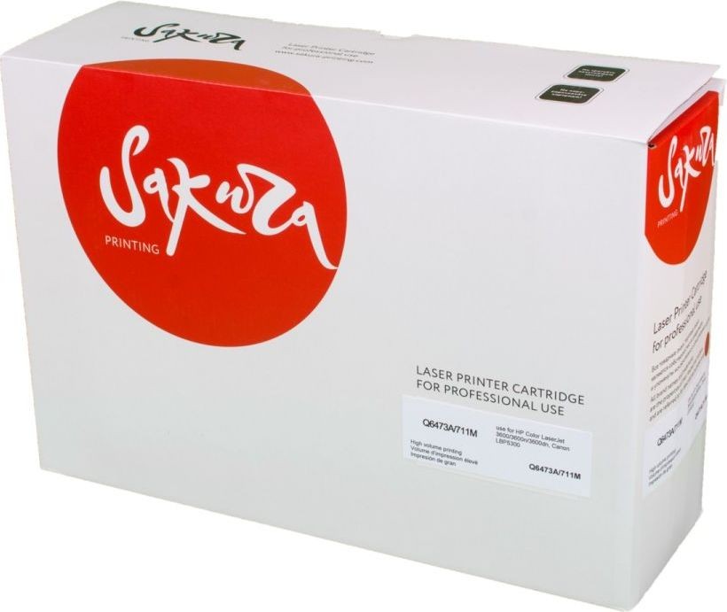 Картридж SAKURA Q6473A/711M для HPColor LaserJet 3600, 3600n, 3600dn, Canon LBP5300, пурпурный, 4000 к.