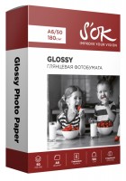 Фотобумага S&#039;OK глянцевая, формат А6, плотность 180г/м2, 50 листов