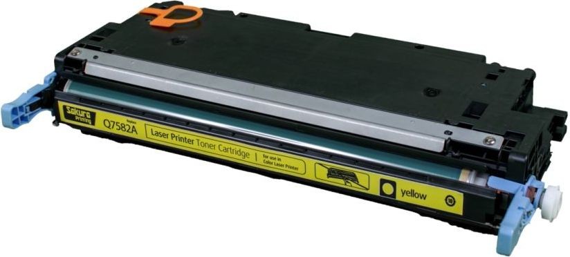 Картридж SAKURA Q7582A для HP Color LaserJet 3800, 3800n, 3800dn, 3800dtn, CP3505n, CP3505dn, CP3505x, желтый, 6000 к.