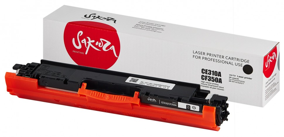 Картридж SAKURA CE310A/CF350A для HP LaserJet Pro CP1025, M175A, M177fw, M275, черный, 1200 к.