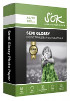 Фотобумага Premium S&#039;OK полуглянцевая, формат А6, плотность 260г/м2, 50 листов