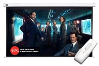 Экран Cinema S&#039;OK SCPSM-221x125FG Pro 100&#039;&#039; 16:9 настенно-потолочный, моторизованный, Fiberglass, белый корпус, ED 15см