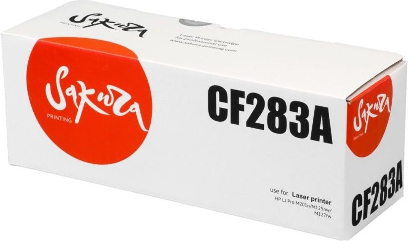 Картридж SAKURA CF283A  для HP LJ Pro M201n, M125nw, M127fw, черный, 1600 к.