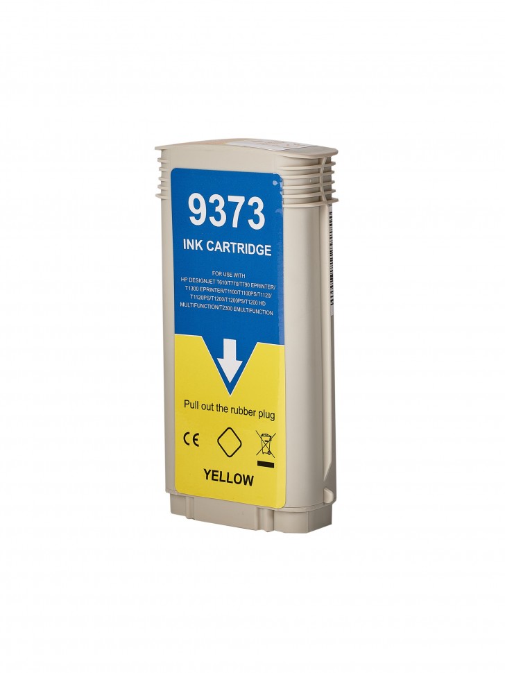 Струйный картридж Sakura C9373A (№72 Yellow) для HP Designjet T610/T770/T790eprinter/T1300eprinter, желтый, 130 мл.
