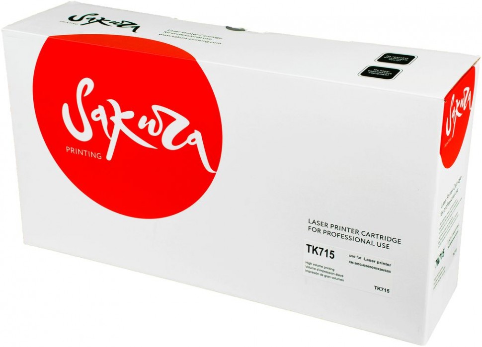 Картридж SAKURA TK715 для Kyocera KM-3050, KM-4050, KM-5050, черный, 34000 к.