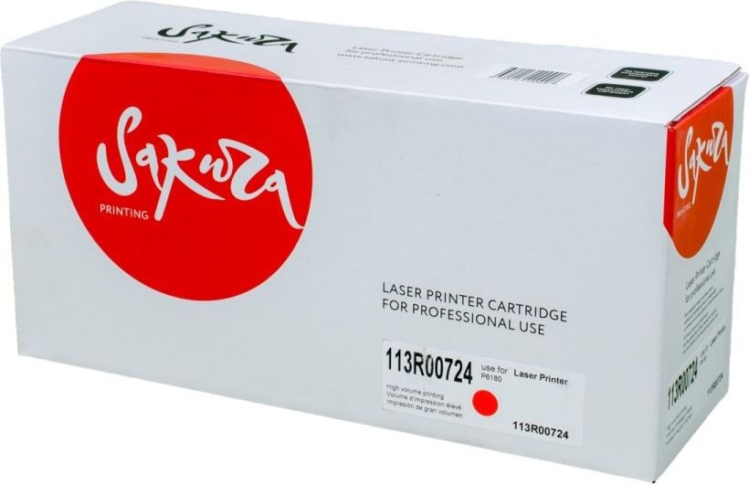 Картридж SAKURA 113R00724 для Xerox P6180, пурпурный, 6000 к.
