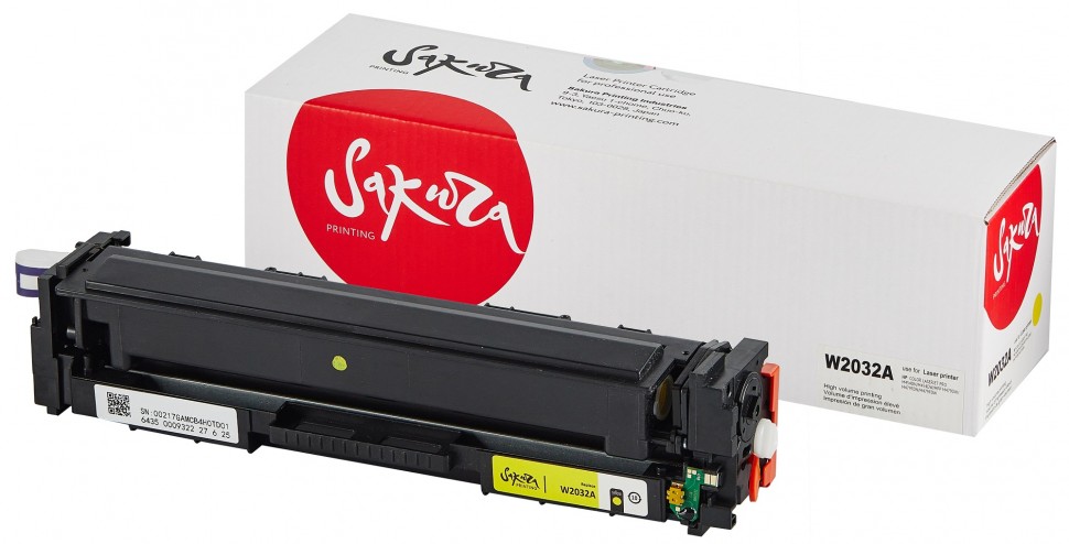Картридж SAKURA W2032A (HP 415A) для HP LaserJet Pro M454, MFP M479, желтый, 2100 к.
