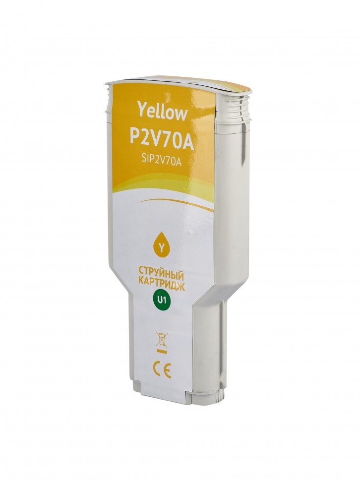 Струйный картридж Sakura P2V70A (№730 Yellow) для HP DesignJet T1700/T1700/T1700dr/T1700dr, желтый, 300 мл.