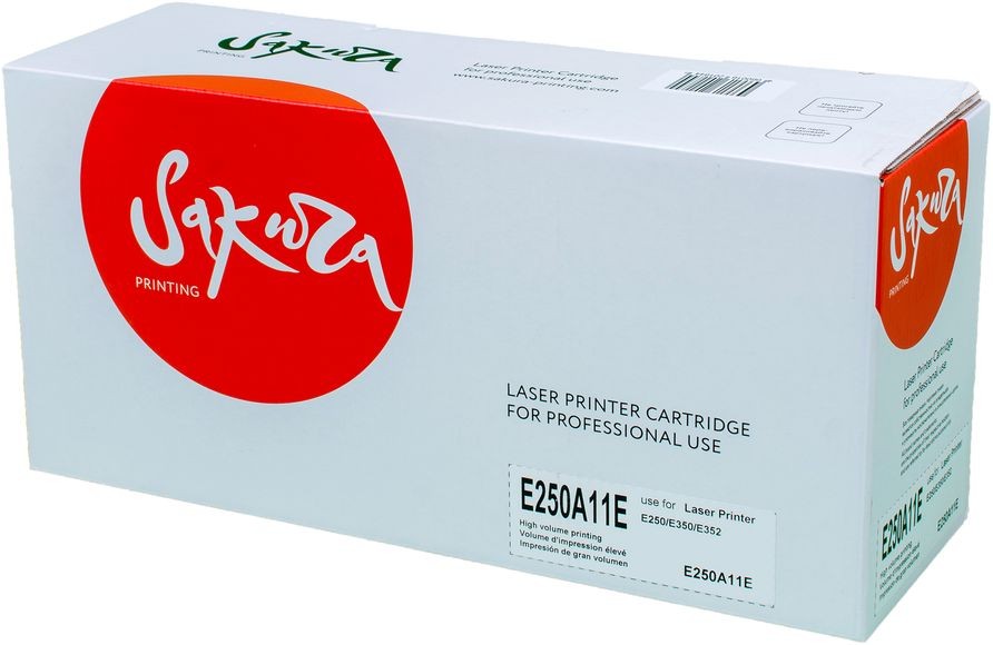 Картридж SAKURA E250A11E для Lexmark E250, E350, E352, черный, 3500 к.