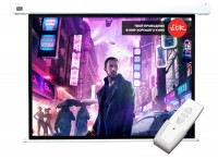 Экран Cinema S&#039;OK SCPSM-360x270 Pro 177&#039;&#039; 4:3 настенно-потолочный, моторизованный, Fiberglass, белый корпус