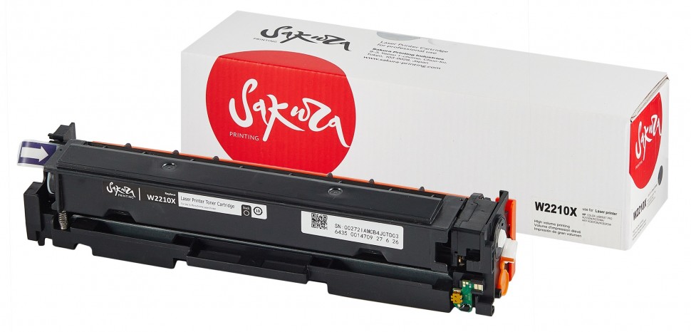 Картридж SAKURA W2210X (HP 207X) для HP LaserJet Pro M255, черный, 3150 к.