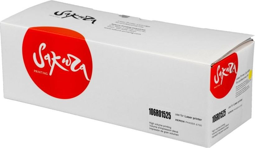 Картридж SAKURA 106R01525 для Xerox Phaser 6700, желтый, 12000 к.