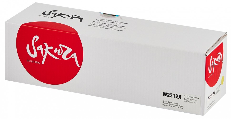 Картридж SAKURA W2212X (HP 207X) для HP LaserJet Pro M255, желтый, 2450 к.