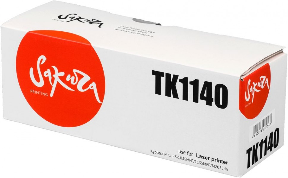Картридж SAKURA TK1140 для Kyocera Mita FS-1035MFP, 1135MFP, M2035dn, черный, 7200 к.