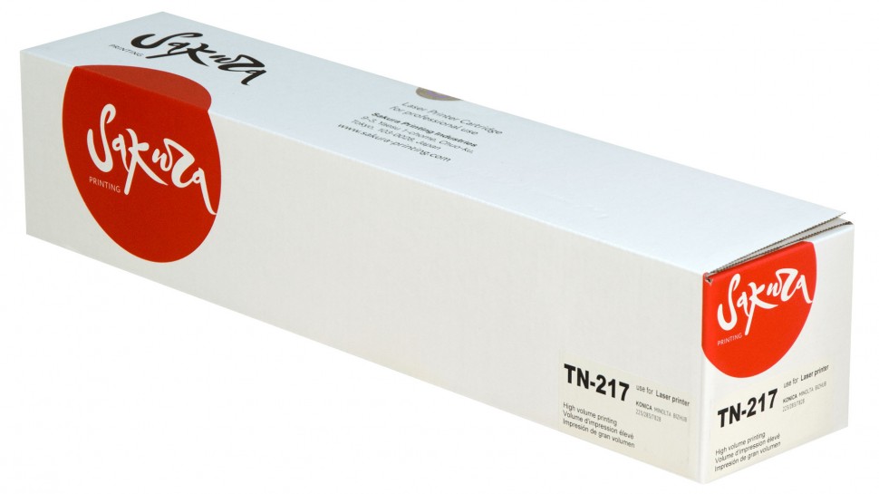 Тонер-туба SAKURA KMTN-217 (A202051) для Konica Minolta BIZHUB 223, 283, черный, 17500 к.