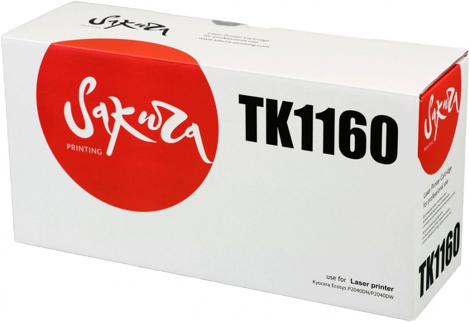 Картридж SAKURA TK1160 для Kyocera Mita ECOSYS p2040dn,  p2040dw, черный, 7 200 к.