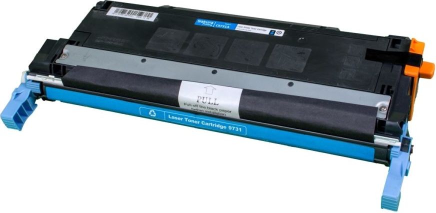 Картридж SAKURA C9731A  для принтера HP Laser Jet 5500, 5550, голубой, 12000 к.