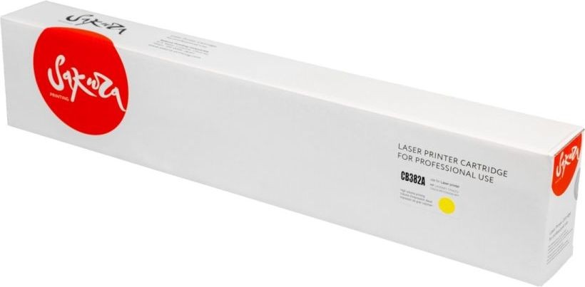 Картридж SAKURA CB382A (HP 824A) для HP Color LaserJet CP6015xh, CP6015n, CP6415dn, CM6030, CM6030f, CM6040, CM6040f, желтый, 21000 к.