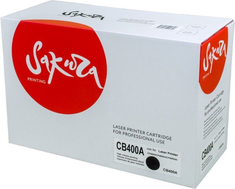 Картридж SAKURA CB400A для HP Color LaserJet CP4005, CP4005n, CP4005dn, черный, 7500 к.